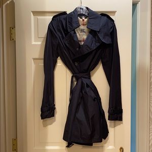 Burberry navy trench coat
